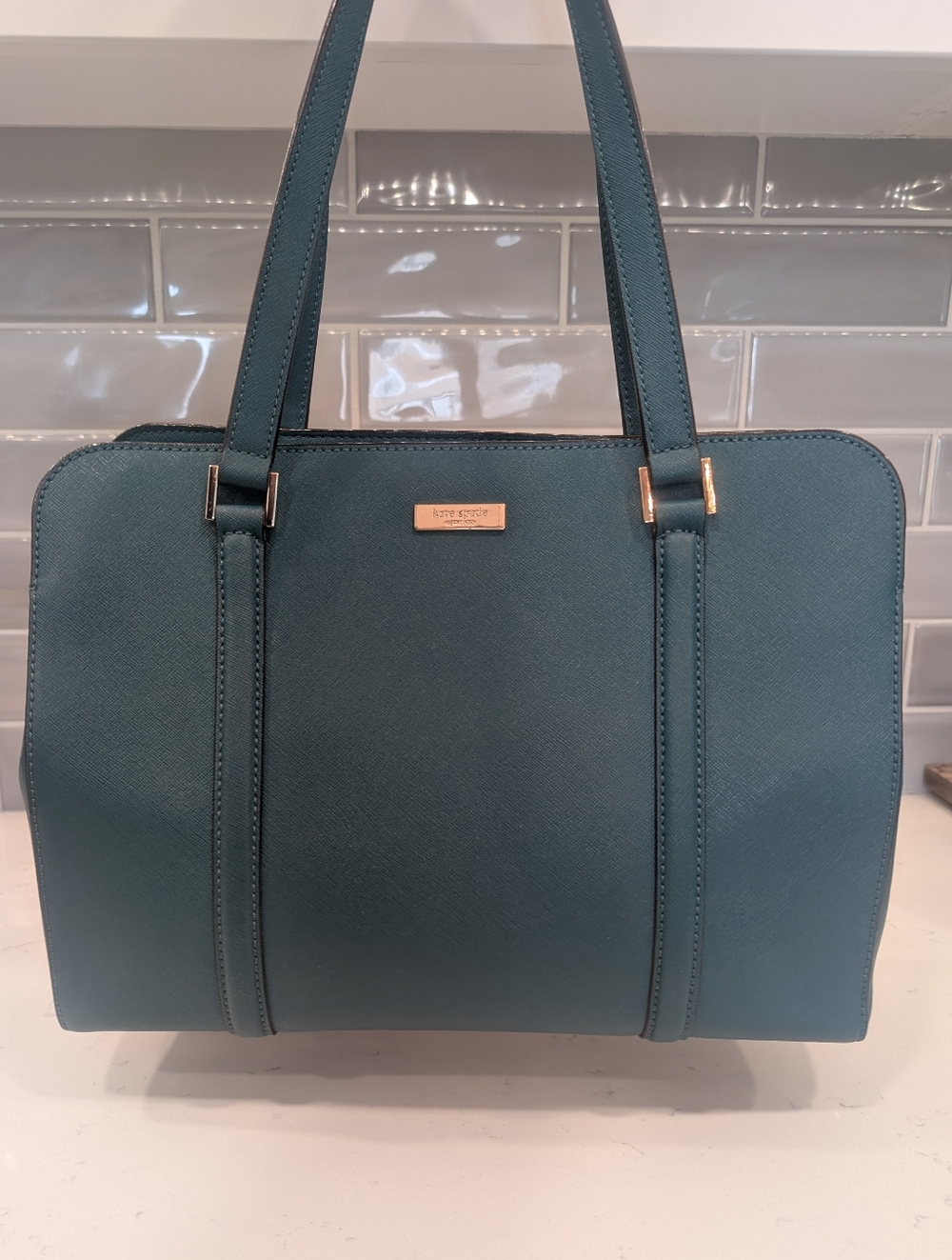 Kate Spade Teal Saffiano Leather Tote/Satchel